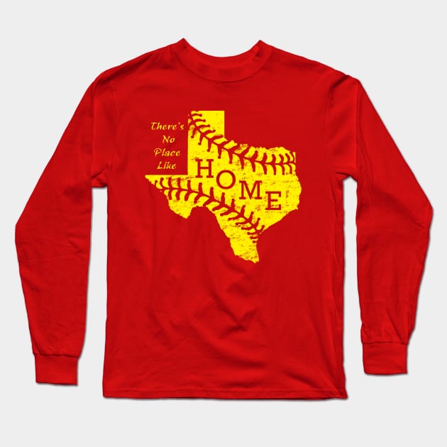 Vintage Home Texas State Softball Fastpitch Original Long Sleeve T-Shirt by TeeCreations